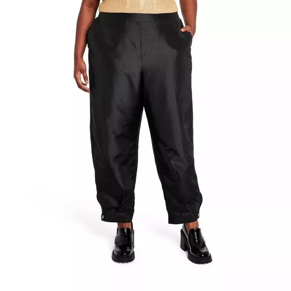 Kika Vargas x Target Sz xxs Women's Scallop Edge Pocket Tapered Pants Black